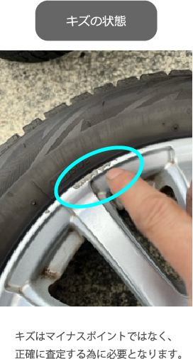 タイヤ・ホイールのキズ写真